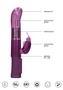 Фиолетовый вибратор-кролик Rotating Butterfly - 22,8 см.
