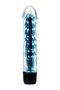 Классический вибратор Toyfa Trio Vibe голубого цвета - 18 см.