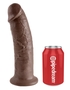 Коричневый фаллос-гигант 10 Cock - 25,4 см.