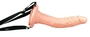 Женский страпон на тонких ремешках - 22 см.