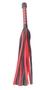 Черно-красная плеть с плетеной ромбовидной ручкой - 60 см.