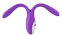 Фиолетовый сдвоенный вибратор Bendable Double Vibrator - 24,3 см.