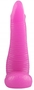 Розовая рельефная реалистичная анальная втулка - 22 см. 