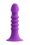Фиолетовый анальный фаллоимитатор Drilly - 14 см.