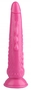 Розовый анальный реалистичный стимулятор на присоске - 25,5 см.