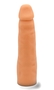 Телесная насадка-фаллос на трусиках с плугом - 16,5 см.