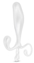 Белый стимулятор простаты Prostimulator Vx1 - 12,7 см.