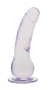 Прозрачный желейный фаллоимитатор на присоске - 17,8 см.