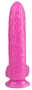 Розовый фаллоимитатор-огурец на присоске - 25 см.