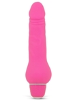 Розовый вибратор-реалистик Purrfect Silicone Classic Mini - 14 см.