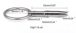 Уретральный металлический стимулятор с ограничителем-колечком