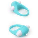 Голубое эрекционное кольцо Lit-up Silicone Stimu Ring 6