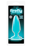 Голубая, светящаяся в темноте анальная пробка Firefly Pleasure Plug Medium - 12,7 см.