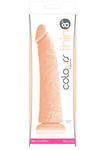 Телесный фаллоимитатор Colours Pleasures Thick 8 Dildo - 20 см.