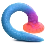 Фантазийный люминесцентный фаллоимитатор в форме змеи Makara Glow-in-the-Dark Silicone Snake Dildo - 46 см.