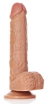 Телесный фаллоимитатор Straight Realistic Dildo Balls Suction Cup 8 - 23 см.