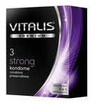 Презервативы с утолщенной стенкой Vitalis Premium strong - 3 шт.