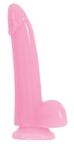 Розовый фаллоимитатор на присоске Firefly Smooth Glowing Dong 5 Pink - 14,5 см.