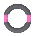 Серое эрекционное кольцо Neon Stimu Ring 37mm Grey/pink