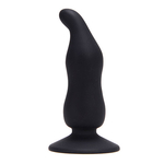 Чёрный анальный стимулятор Bottom Black Cap Silicone - 11 см.