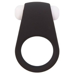 Чёрное эрекционное виброкольцо Lit-up Silicone Stimu Ring 4 Black