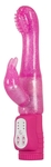 Розовый G-стимулятор с клиторальный отростком Rotating G-spot Rabbit - 25 см.