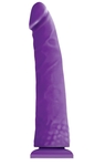 Фиолетовый фаллоимитатор без мошонки Pleasures Thin 8 Dildo - 20 см.