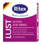 Рифленые презервативы Ritex Lust с пупырышками - 3 шт.