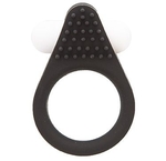 Чёрное эрекционное кольцо Lit-up Silicone Stimu Ring 1 Black