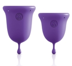 Набор из 2 фиолетовых менструальных чаш Intimate Care Menstrual Cups