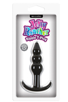 Чёрная анальная пробка Jelly Rancher T-Plug Ripple - 10,9 см.