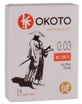 Ультратонкие презервативы Okoto Ultra Thin - 3 шт.