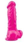 Розовый фаллоимитатор Pleasures Thick 5 Dildo - 18,3 см.