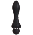 Чёрный вибромассажер для анальной стимуляции Purrfect Silicone Anal Vibrator Black - 12,7 см.