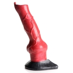 Красный фантазийный фаллоимитатор Hell-Hound Canine Penis Silicone Dildo - 19 см.