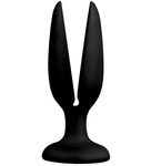 Чёрная пробка-бутон Menzstuff Flower Butt Plug 4inch - 11 см.