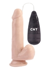 Телесный вибратор-реалистик 7.4 Stud Realistic Dildo - 19 см.