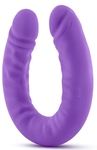 Фиолетовый двусторонний фаллоимитатор 18 inch Silicone Slim Double Dong - 45,7 см.