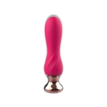 Розовый мини-вибратор Mini Vibrator с пультом ду - 12,5 см.