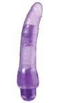 Фиолетовый вибратор-реалистик Jelly Joy 9inch 10 Rhythms Purple - 23 см.