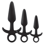 Набор черных анальных пробок с держателем Renegade Men s Tool Kit