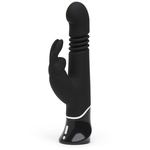 Черный хай-тек вибратор Greedy Girl Thrusting Rabbit Vibrator - 22,8 см.