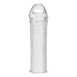 Текстурированная насадка на пенис Clear Textured Penis Enhancing Sleeve Extension - 16,5 см.