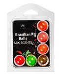 Набор из 6 шариков с ароматизированными массажными маслами Brazilian Balls