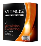 Презервативы Vitalis Premium stimulation warming с согревающим эффектом - 3 шт.