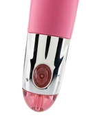 Розовый вибратор Lovely Vibes Laced - 18,5 см. - фото, цены