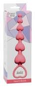 Розовая анальная цепочка Heart s Beads Pink - 18 см. - фото, цены