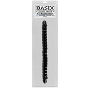 Черный двухголовый фаллоимитатор Basix Rubber Works 18 - 45 см. - фото, цены
