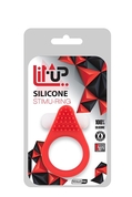 Красное эрекционное кольцо Lit-up Silicone Stimu Ring 1 Red - фото, цены