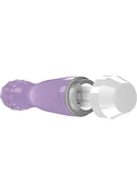 Фиолетовый вибратор Lowri с покрытой шишечками головкой - 15 см. - фото, цены